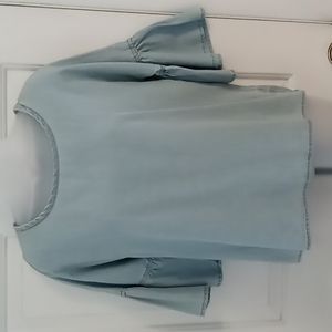 Express denim top with tie back size small.